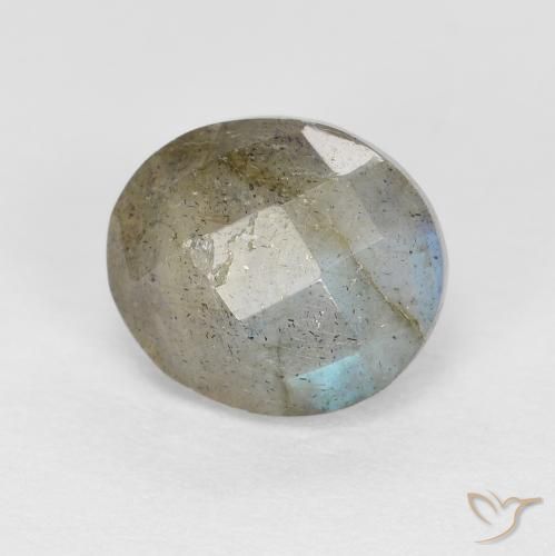 1.33ct 天然 彩色 拉长石, 椭圆形, 半透明
