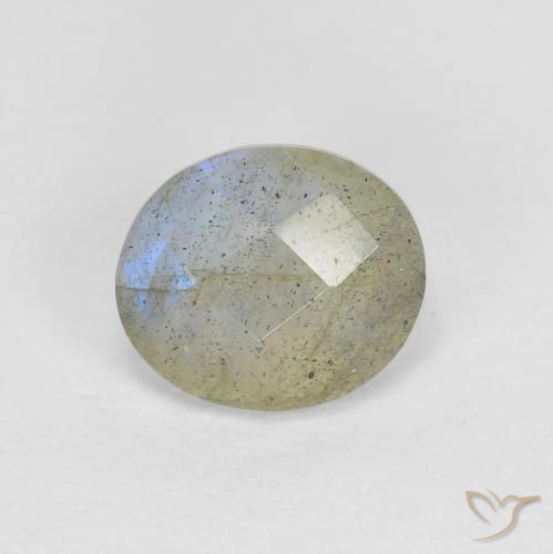 1.28ct 天然 彩色 拉长石, 椭圆形, 半透明