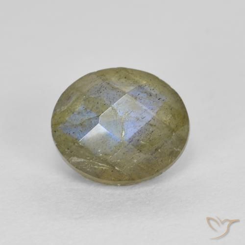 1.25ct 天然 彩色 拉长石, 椭圆形, 半透明