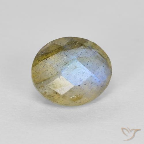 1.22ct 天然 彩色 拉长石, 椭圆形, 半透明