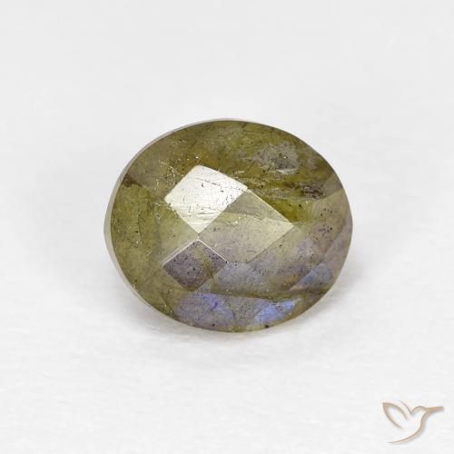 1.31ct 天然 彩色 拉长石, 椭圆形, 半透明