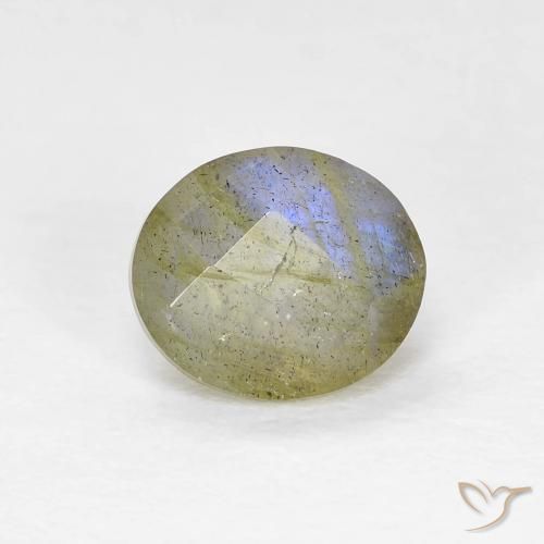 1.19ct 天然 彩色 拉长石, 椭圆形, 半透明