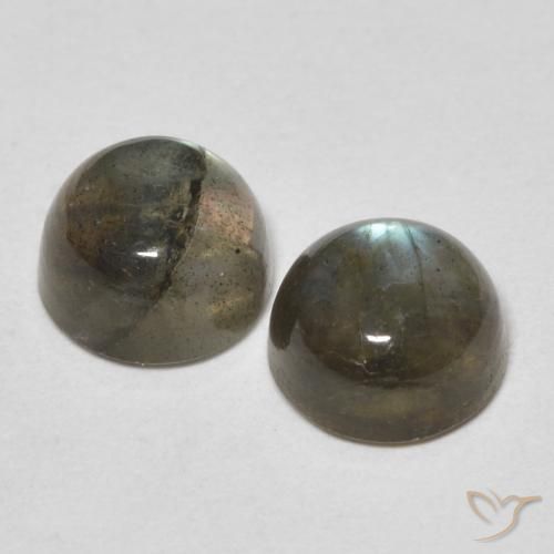 2.15克拉天然拉长石，圆形的，半透明