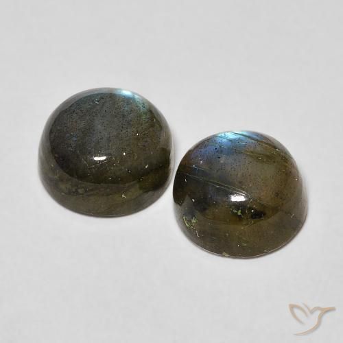 3.10克拉天然拉长石，圆形的，半透明