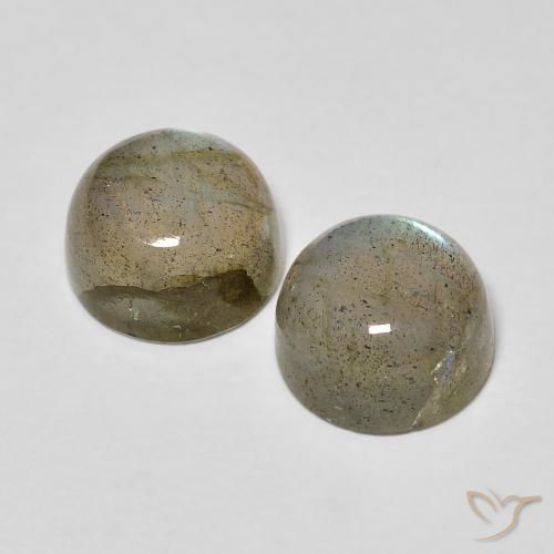 3.80克拉天然拉长石，圆形的，半透明