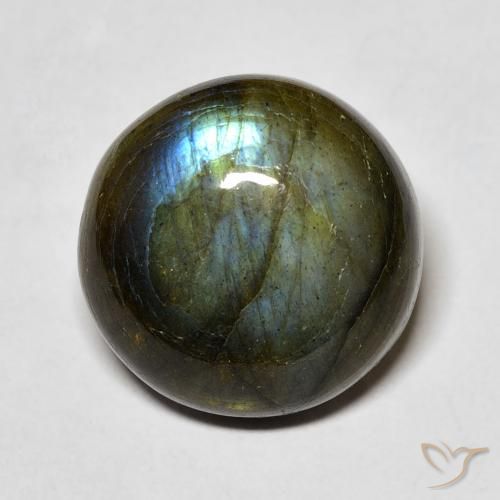 11.19ct 天然 彩色 拉长石, 圆形的, 半透明