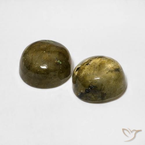 1.98克拉天然拉长石，圆形的，半透明