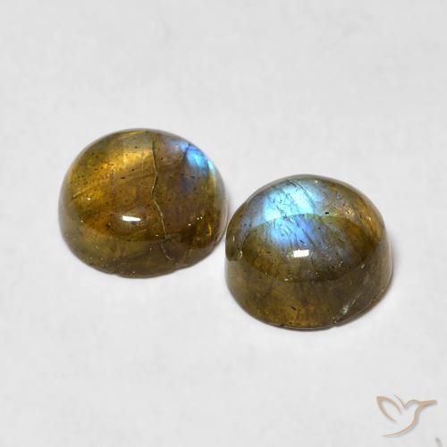 1.98克拉天然拉长石，圆形的，半透明