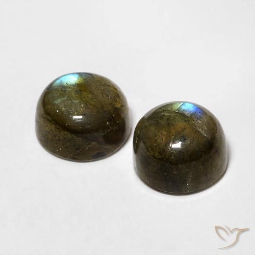 2.43克拉天然拉长石，圆形的，半透明
