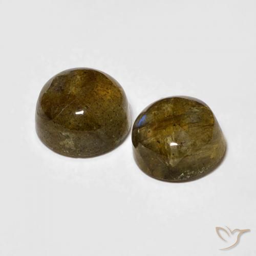 2.15克拉天然拉长石，圆形的，半透明