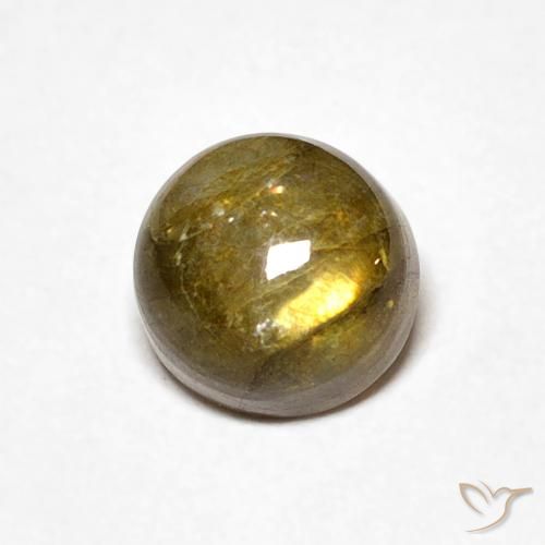 1.22ct 天然 彩色 拉长石, 圆形的, 半透明