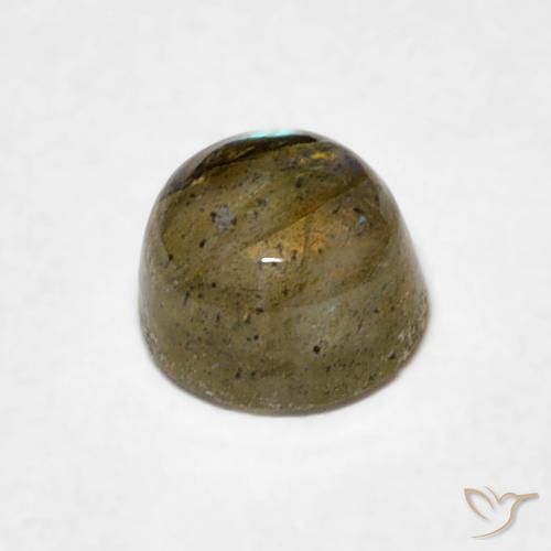 0.80克拉天然拉长石，圆形的，半透明