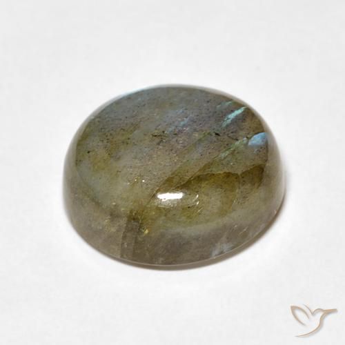7.84克拉天然拉长石，圆形的，半透明