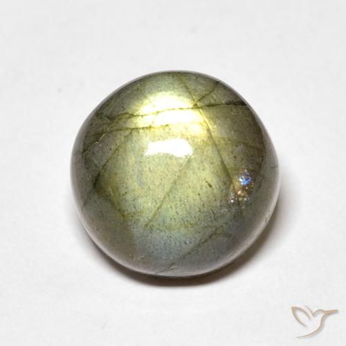 7.55ct 天然 彩色 拉长石, 圆形的, 半透明