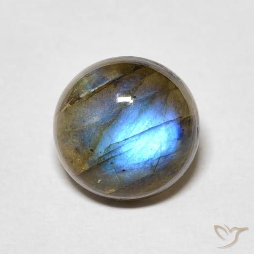 2.24ct 天然 彩色 拉长石, 圆形的, 半透明