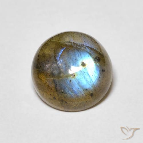 2.01ct 天然 彩色 拉长石, 圆形的, 半透明