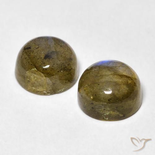 3.71克拉天然拉长石，圆形的，透明