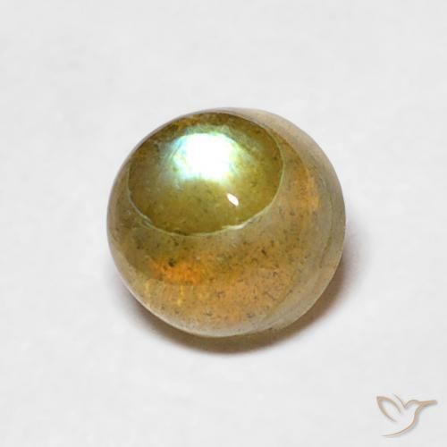 0.67克拉天然拉长石，圆形的，半透明