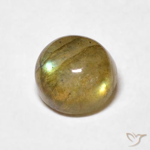 0.63ct 天然 彩色 拉长石, 圆形的, 半透明
