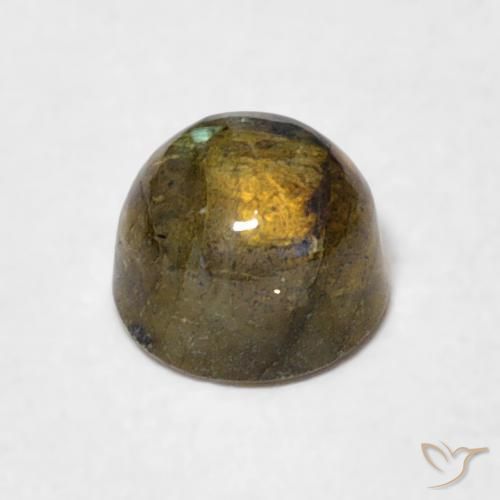 0.76克拉天然拉长石，圆形的，半透明
