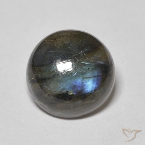 4.18ct 天然 彩色 拉长石, 圆形的, 半透明