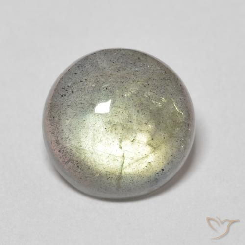 3.26ct 天然 彩色 拉长石, 圆形的, 半透明