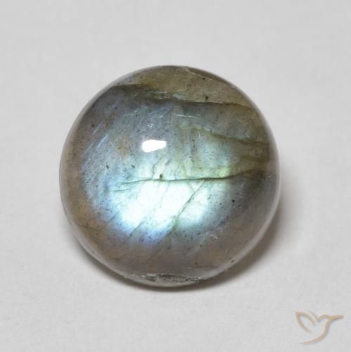 4.30ct 天然 彩色 拉长石, 圆形的, 半透明