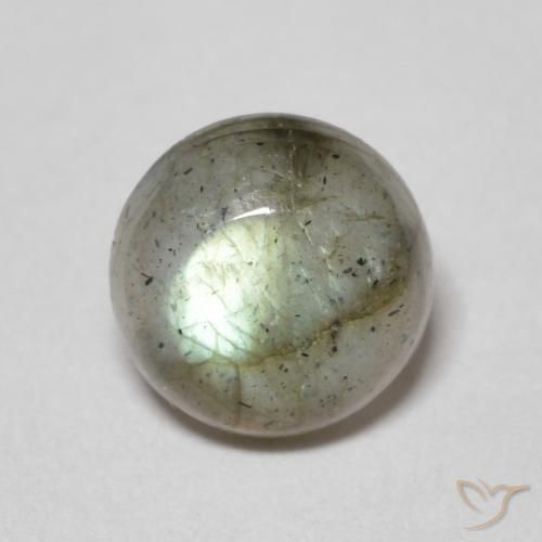 1.34ct 天然 彩色 拉长石, 圆形的, 半透明