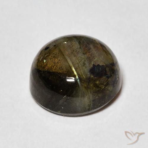 4.64克拉天然拉长石，圆形的，半透明