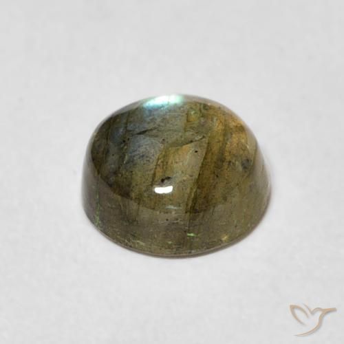 1.13克拉天然拉长石，圆形的，半透明