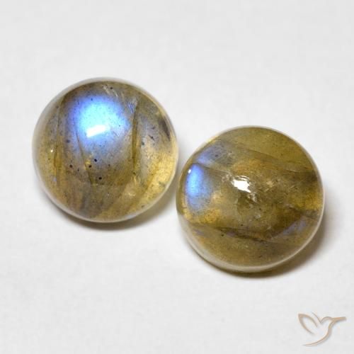5.11ctw 天然 彩色 拉长石, 圆形的, 半透明