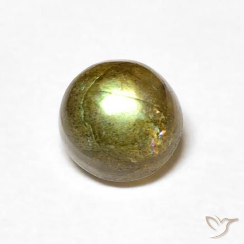 0.57克拉天然拉长石，圆形的，半透明