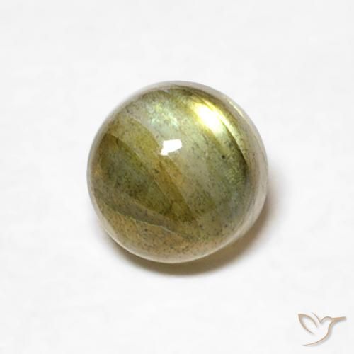 0.67ct 天然 彩色 拉长石, 圆形的, 半透明