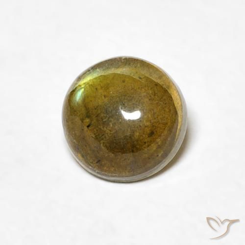 0.84克拉天然拉长石，圆形的，半透明
