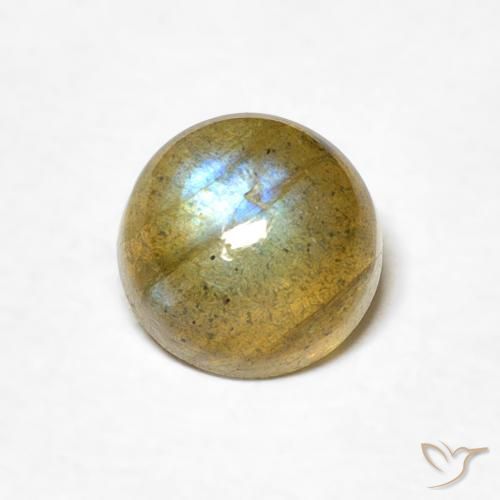 1.09ct 天然 彩色 拉长石, 圆形的, 半透明