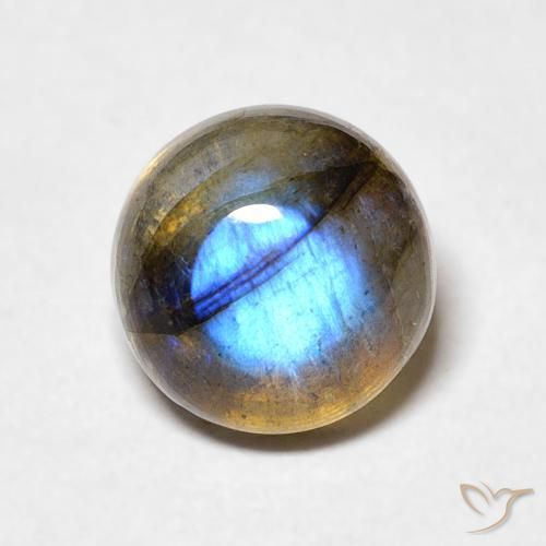 2.41ct 天然 彩色 拉长石, 圆形的, 半透明