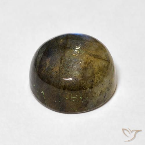 3.58克拉天然拉长石，圆形的，半透明