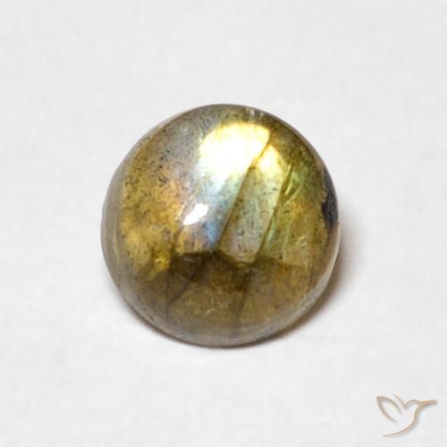 1.05ct 天然 彩色 拉长石, 圆形的, 半透明