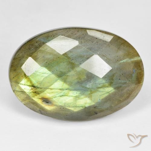 32.68ct 天然 彩色 拉长石, 椭圆形, 不透明
