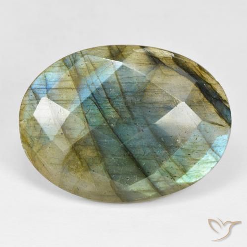 26.37ct 天然 彩色 拉长石, 椭圆形, 不透明