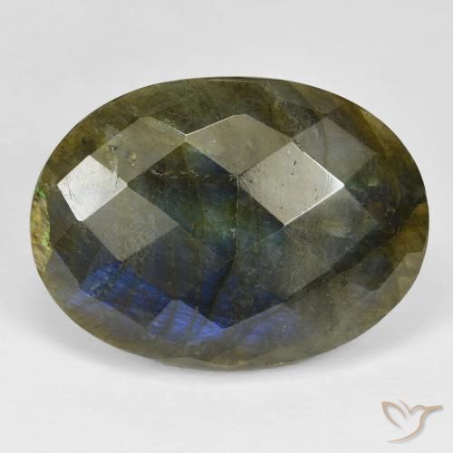 28.57ct 天然 彩色 拉长石, 椭圆形, 不透明