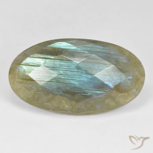 35.20ct 天然 彩色 拉长石, 椭圆形, 不透明