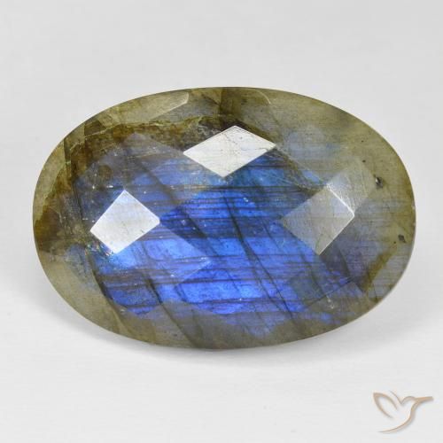 28.97ct 天然 彩色 拉长石, 椭圆形, 不透明