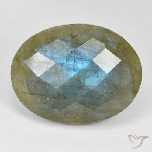 32.39ct 天然 彩色 拉长石, 椭圆形, 不透明