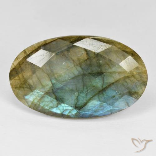 23.03ct 天然 彩色 拉长石, 椭圆形, 不透明