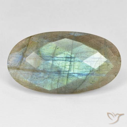 22.80ct 天然 彩色 拉长石, 椭圆形, 不透明