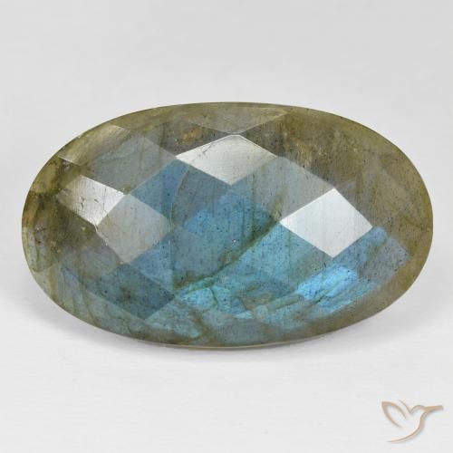 34.01ct 天然 彩色 拉长石, 椭圆形, 不透明