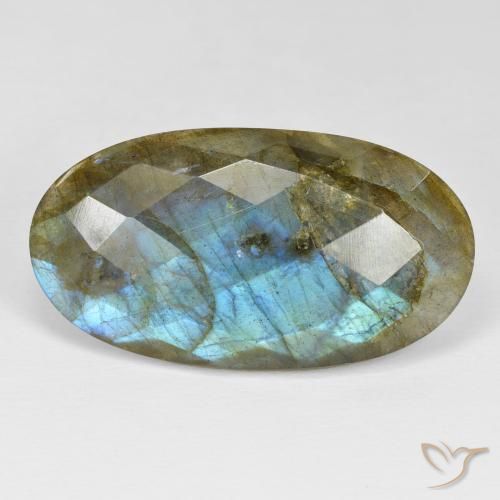26.56ct 天然 彩色 拉长石, 椭圆形, 不透明