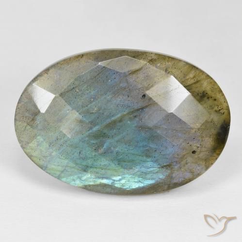 37.43ct 天然 彩色 拉长石, 椭圆形, 不透明