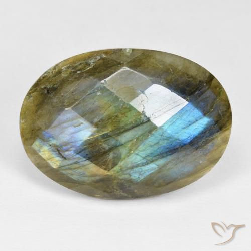 18.53ct 天然 彩色 拉长石, 椭圆形, 不透明